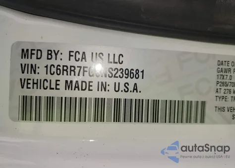 2022 Ram 1500 Classic Tradesman 4X4 6'4 Box из США, поврежденный, VIN 1C6RR7FG8NS239681